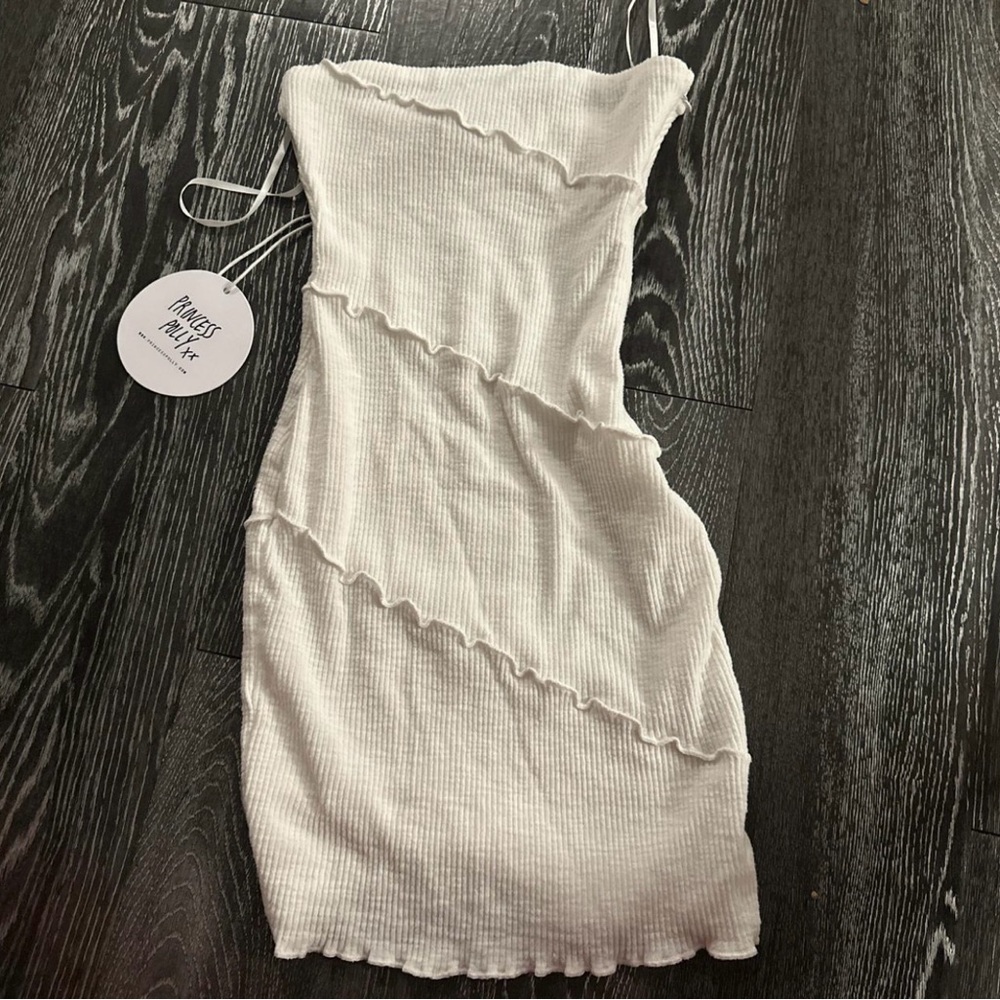 White Ribbed Dress